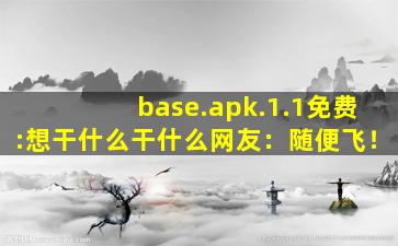 base.apk.1.1免费:想干什么干什么网友：随便飞！
